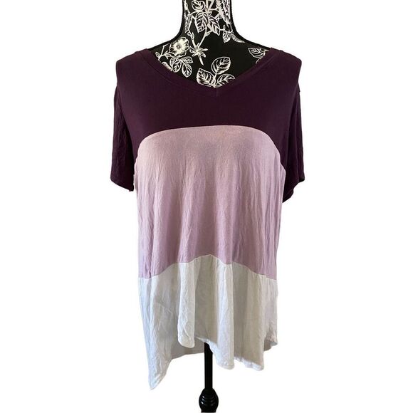 Amaryllis Striped T Shirt Relaxed Fit Casual Lounge Everyday School - Picture 1 of 11